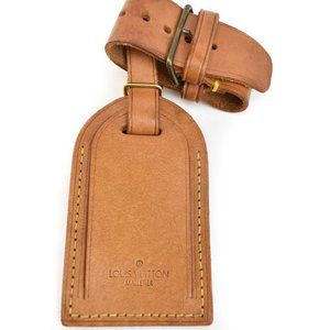 LOUIS VUITTON: Tan, Vachetta Leather & Logo, Luggage Tag & Keepall Set (si)